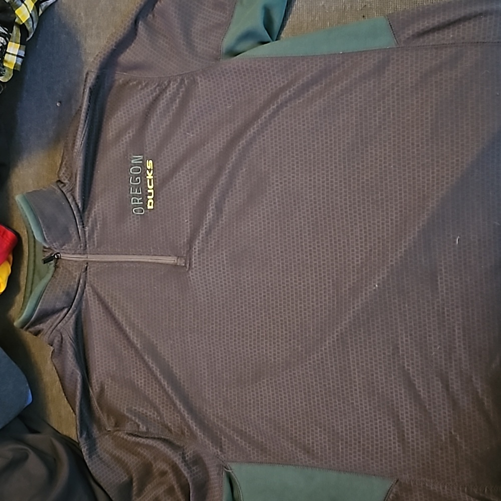 2XL Colosseum NCAA University of Oregon Ducks 1/4 zip sweater